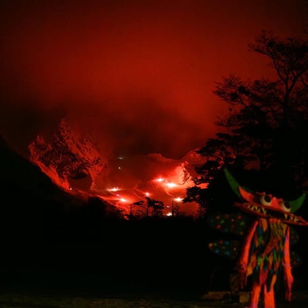 Gran Bajada con Antorchas en Glaciar Martial