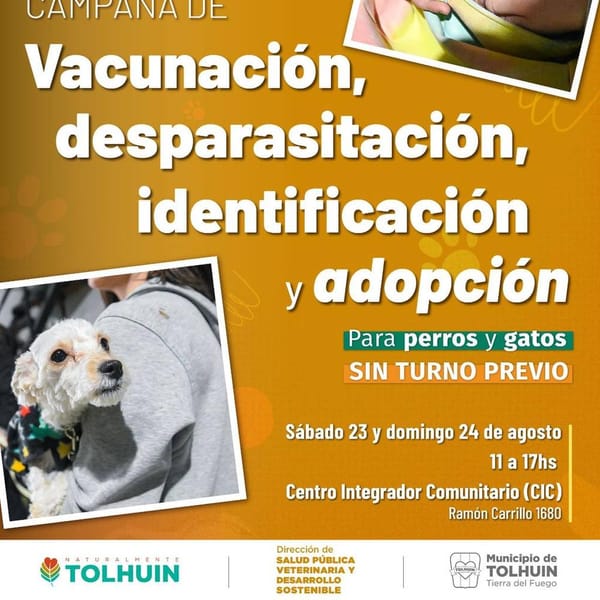 Campaña de Bienestar Animal en Tolhuin para promover la tenencia responsable
