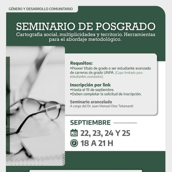 Inscripciones abiertas para seminario de cartografía social