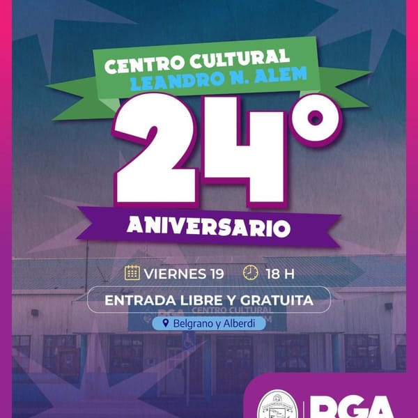 Celebración en Río Grande por 24 años del Centro Cultural Alem