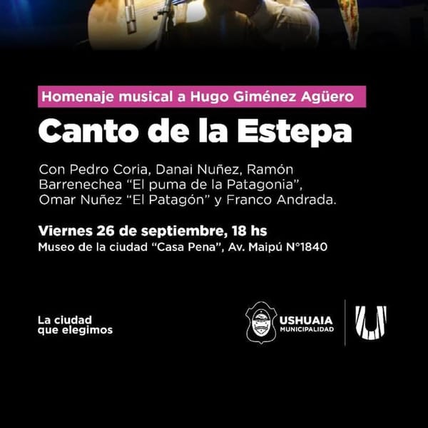 Homenaje a Hugo Giménez Agüero en Ushuaia para celebrar su legado musical