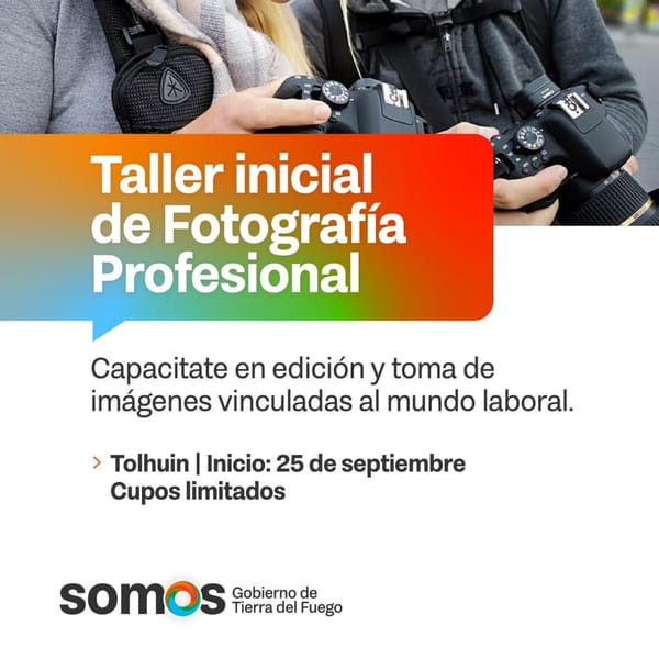 Capacitación gratuita en fotografía profesional en Tolhuin