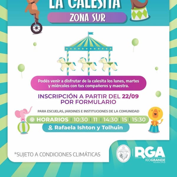 Recreo en la Calesita de Zona Sur para niños