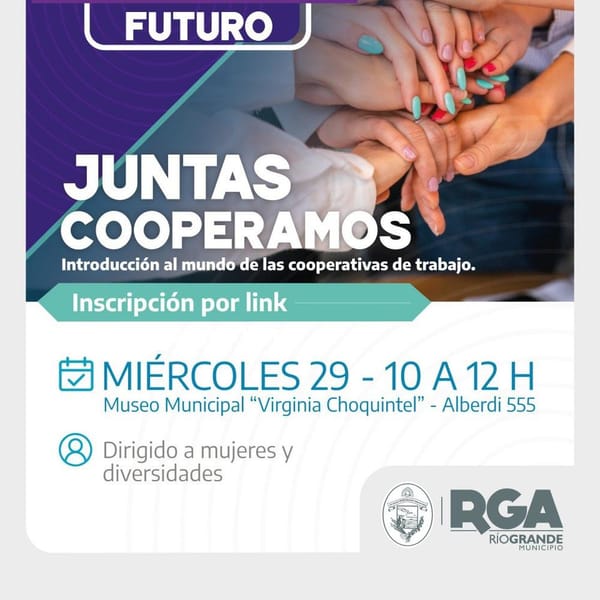 Capacitación gratuita para mujeres en cooperativismo laboral