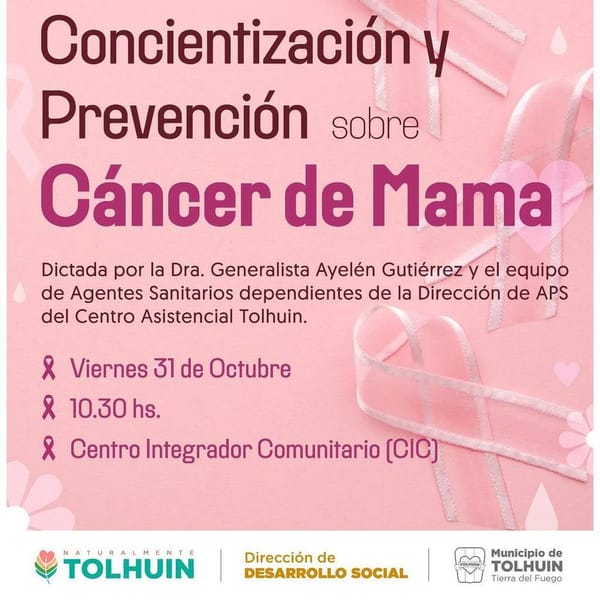 Encuentro en Tolhuin para prevenir el cáncer de mama