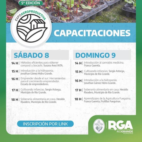 Capacitación y cultura en la 5ª Expo Agroproductiva Río Grande