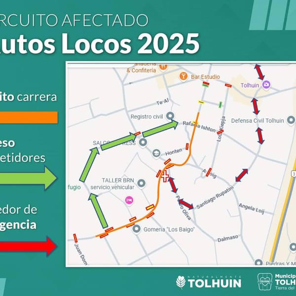 Tolhuin celebra la 4ª edición de Autos Locos con cortes y seguridad