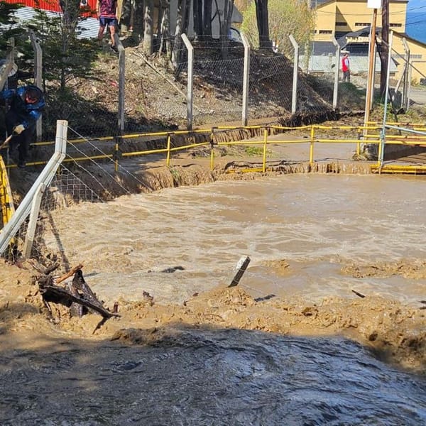 Ushuaia en alerta por intensas lluvias y desbordes