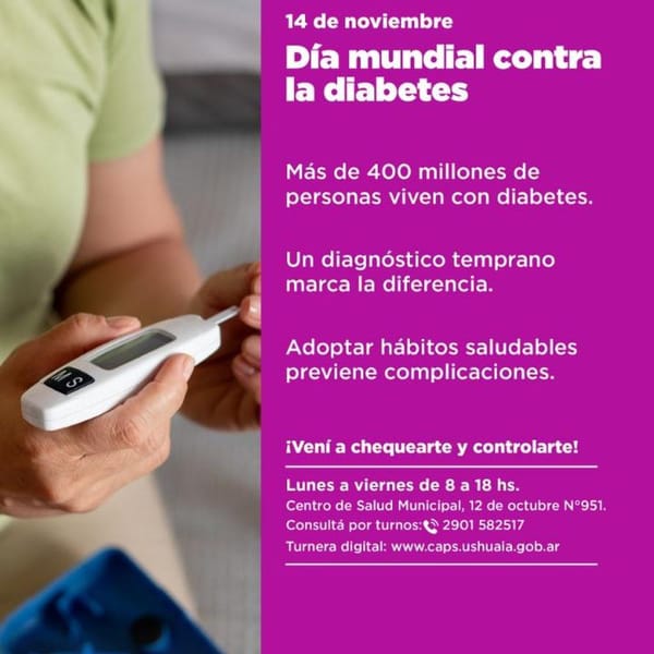 Ushuaia impulsa controles de diabetes en su centro de salud