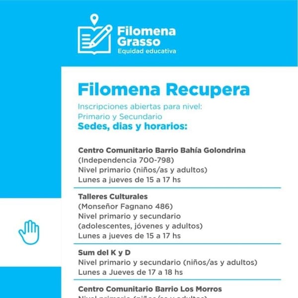 Apoyo Escolar Gratuito en Ushuaia: Inscripciones Abiertas