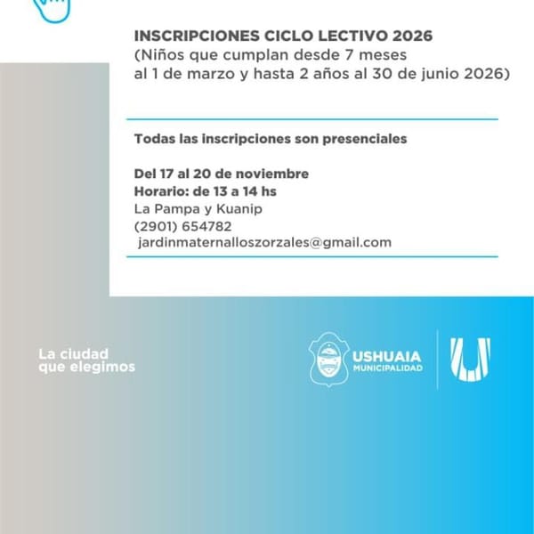 Inscripciones abiertas en el Jardín Maternal Los Zorzales