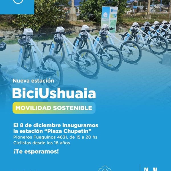 Ushuaia amplía su red de estaciones de BiciUshuaia