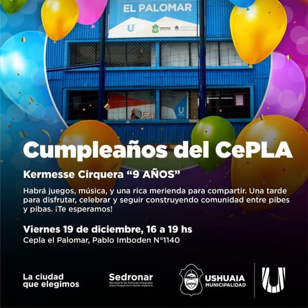 Ushuaia celebra 9 años del CePLA con kermesse comunitaria